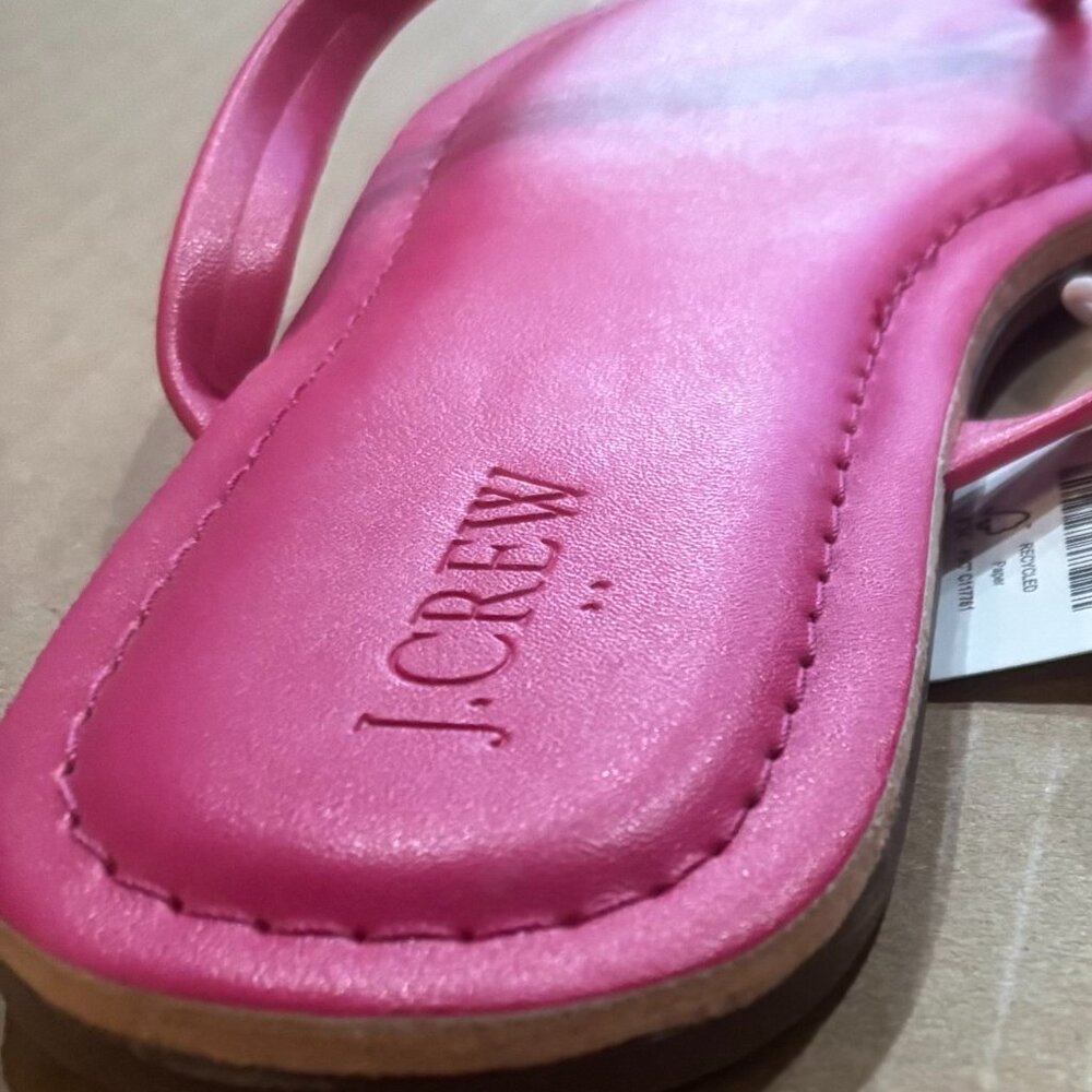 J. Crew SZ: 9M Fuscia Pink Easy Summer Flip Flops - Picture 8 of 13